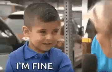 I'm Fine Kid Fake Acting GIF