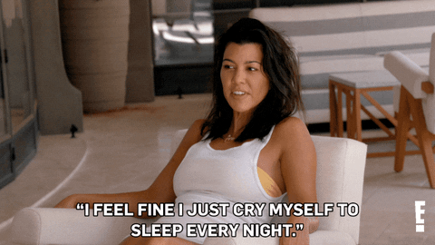 I'm Fine Sarcastic Kourtney Kardashian GIF