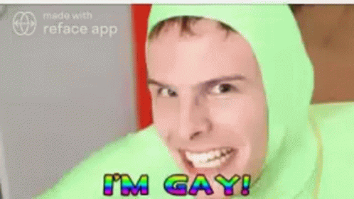 I'm Gay Green Suit Man Confirms GIF