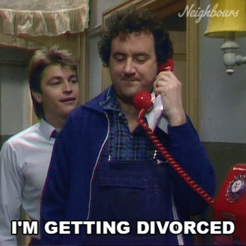 I'm Getting Divorce Papers GIF