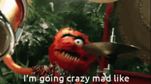 I'm Going Cray Mad Like Muppets Animal GIF