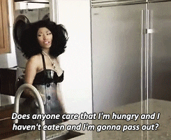 I'm Hungry Nicki Minaj Pass Out GIF