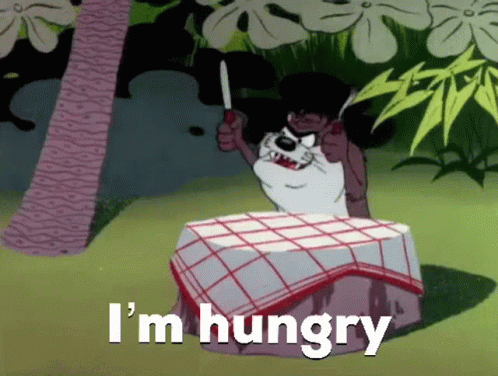 I'm Hungry Taz Looney Tunes GIF