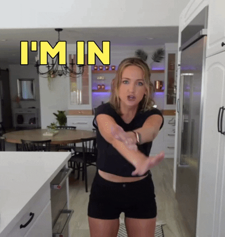 I'm In Girl In Crop Top GIF