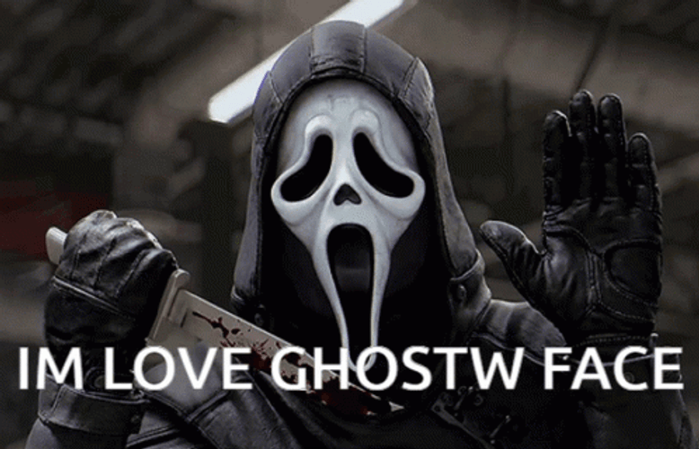 I'm In Love Ghost Face GIF