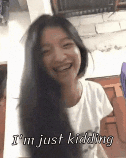 I'm Just Kidding Girl Spinning GIF