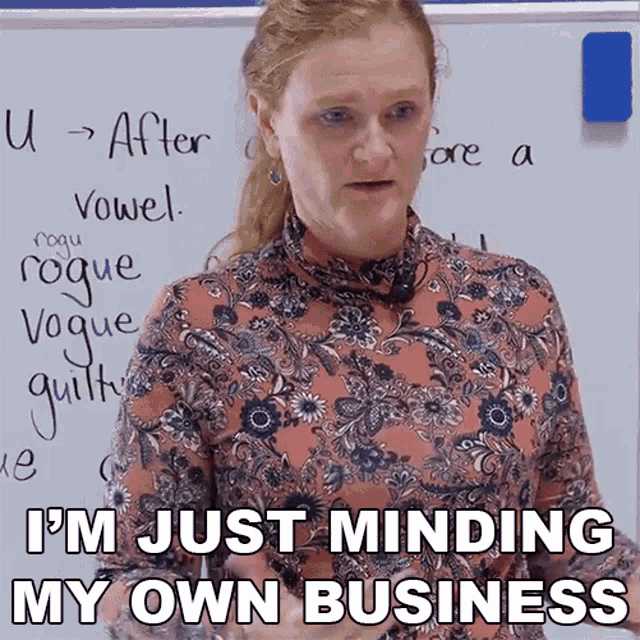 I'm Just Minding My Own Business GIF