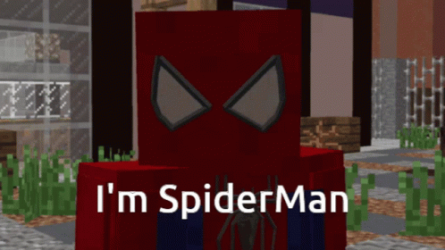 I'm Minecraft Spooderman GIF