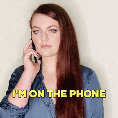 I'm On The Phone GIF
