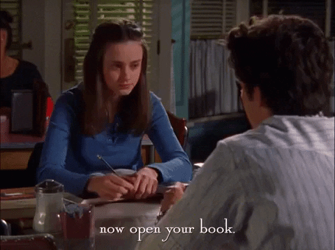 I'm Opening My Book Now Rory Gilmore GIF