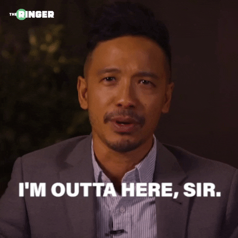 I'm Outta Here Sir Asian Guy Talking GIF