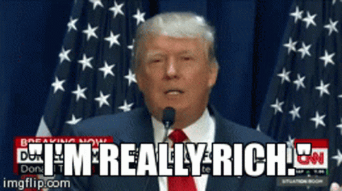 I'm Really Rich Donald Trump GIF