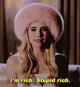 I'm Rich Stupid Rich Chanel Oberlin GIF