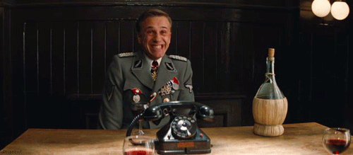 I'm So Excited Hans Landa GIF