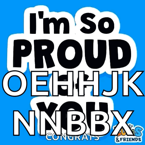 I'm So Proud Oehh Jk Nnbbx Congrats Blue Background