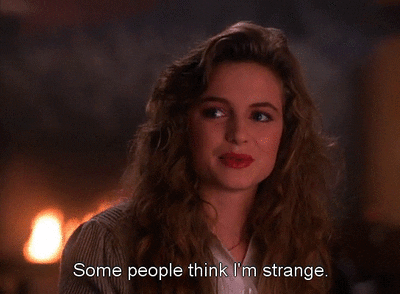 I'm Strange Heather Graham GIF