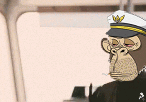I'm The Captain Now Elderly Ape Nft GIF