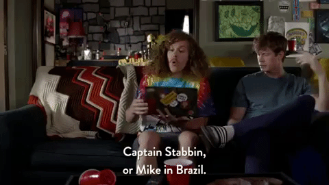 I'm The Captain Now Stabbin Workaholics GIF