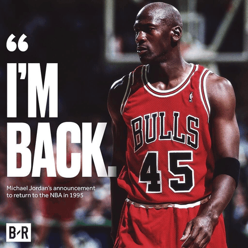 I'm Thinking I'm Back Michael Jordan GIF