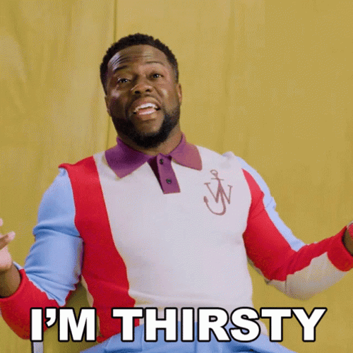 I'm Thirsty Funny Man Kevin Hart GIF