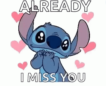 I Miss You Already Lilo Stitch Waiting GIF