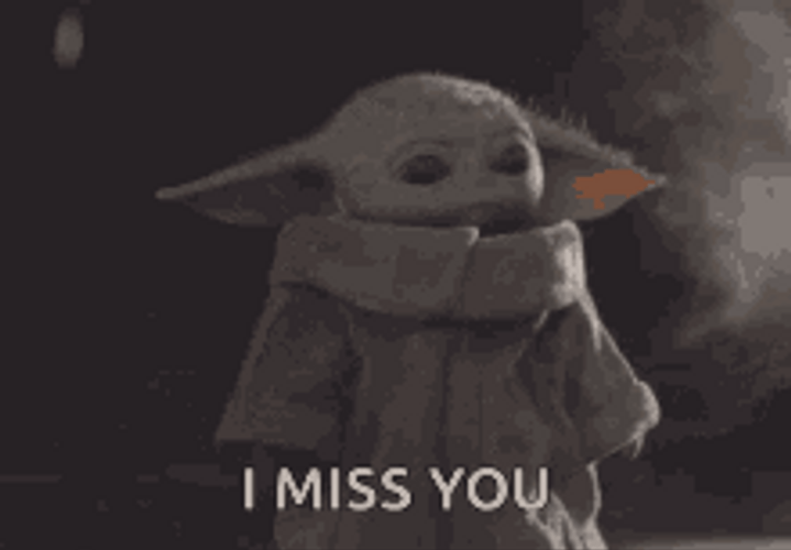 I Miss You Baby Yoda GIF
