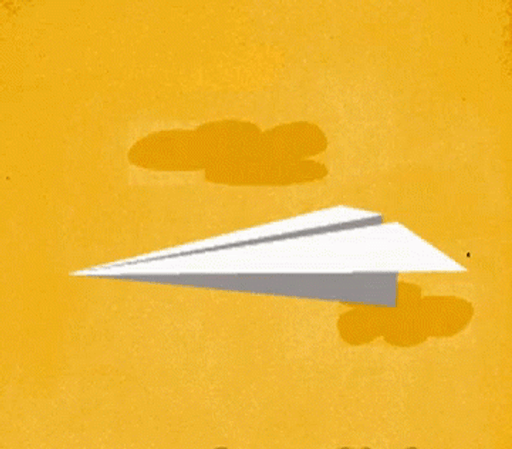 I Miss You Paper Airplane GIF
