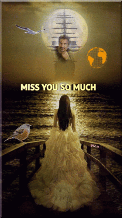 I Miss You So Much Bride In A Boat GIF