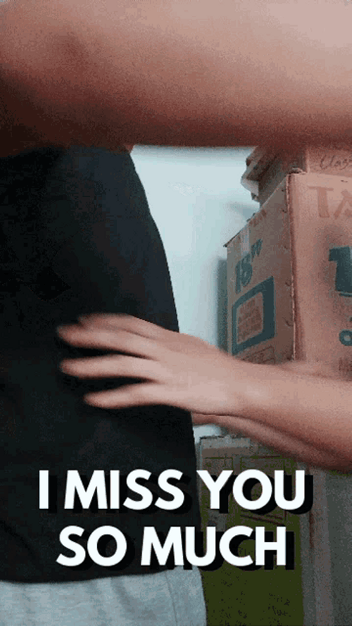 I Miss You So Much Hugging Loving Couple GIF