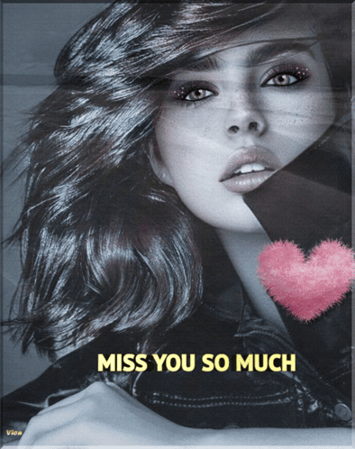 I Miss You So Much Woman Blinking Eyes Poster GIF