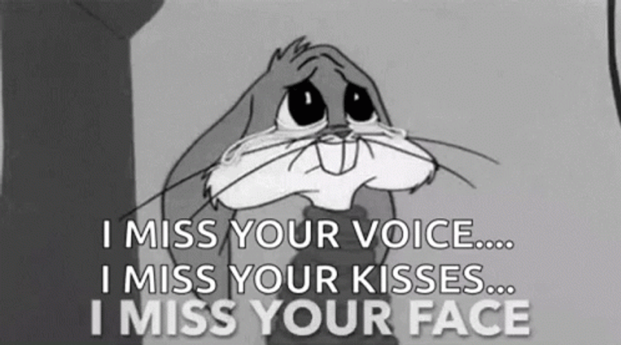 I Miss You So Much Your Voice Kisses Face Bugs Bunny GIF