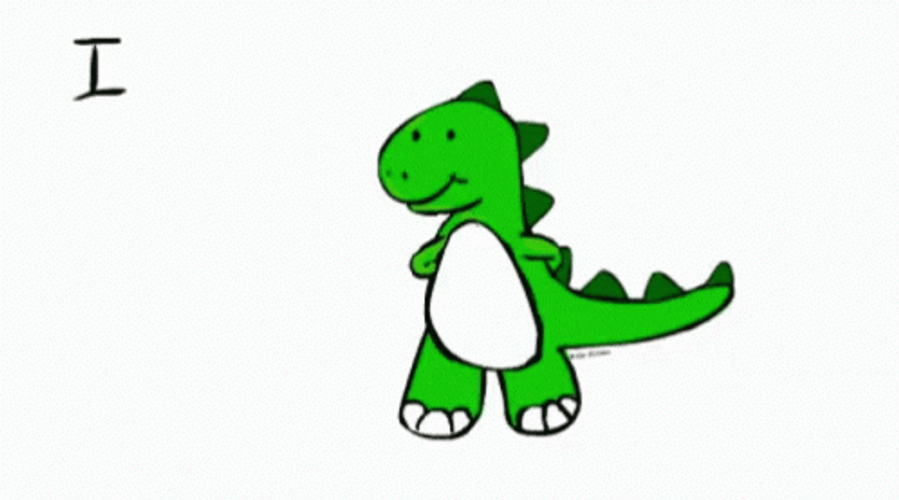 I Miss You This Much Cute Message Dinosaur GIF