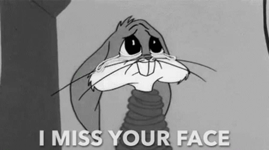 I Miss Your Face Bugs Bunny GIF