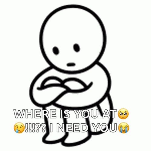 Crying Cartoon I Need You GIF