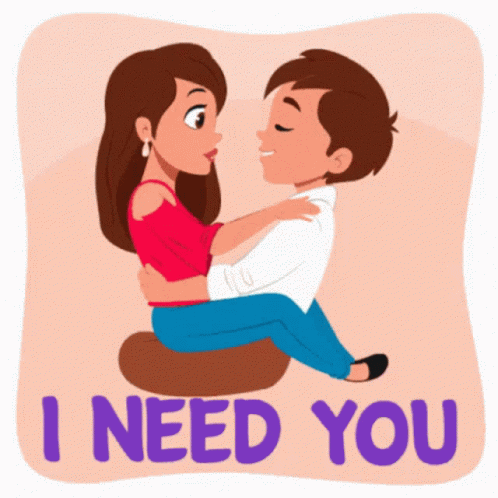 Animated Couple I Need You GIF