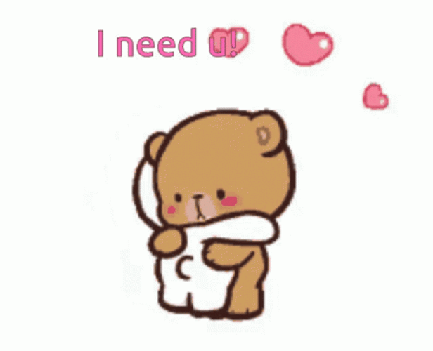 I Need You Quby Sticker Hug GIF