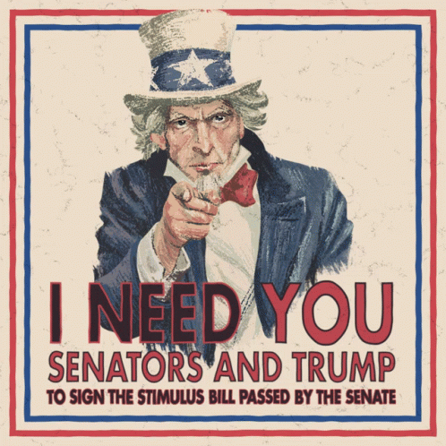 I Need You Senators and Trump Sign Stimulus Bill