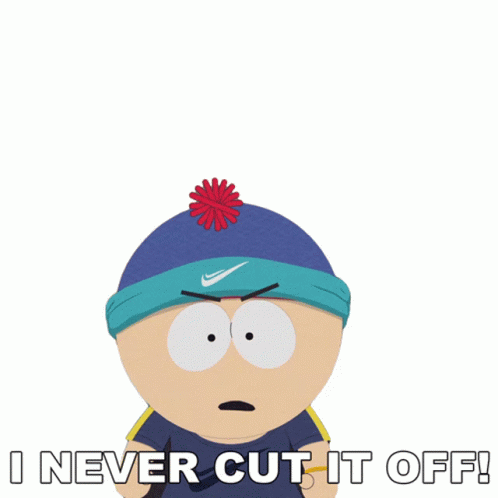 I Never Cut It Off Stan Marsh Sticker GIF