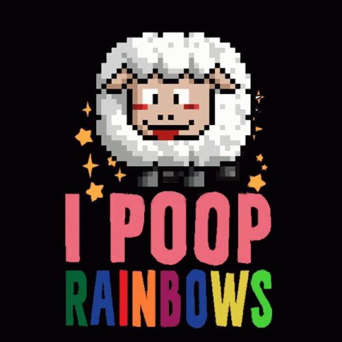 I Poop Skittles Candy Rainbows GIF