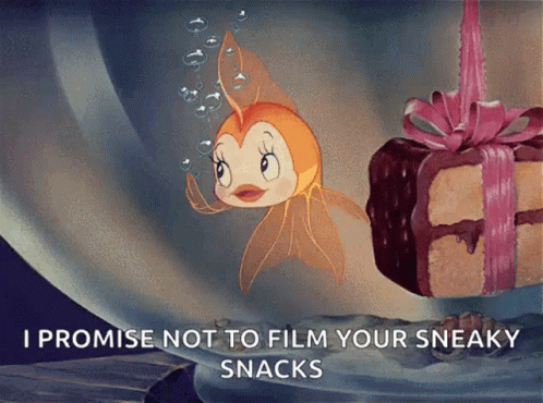 I Promise Not Film Sneaky Snacks GIF