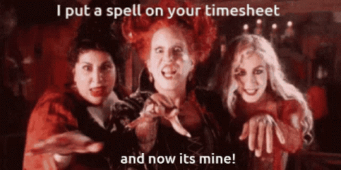 I Put A Spell On Your Timecard GIF
