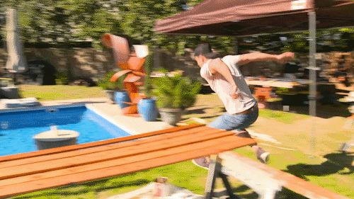 I Quit Pool Jump Cash Pad GIF