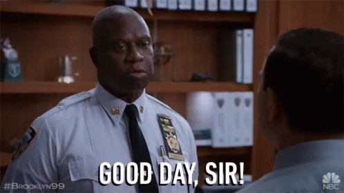 I Said Good Day Brooklyn 99 Ray Holt GIF