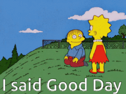 I Said Good Day Ralph Wiggum The Simpsons GIF