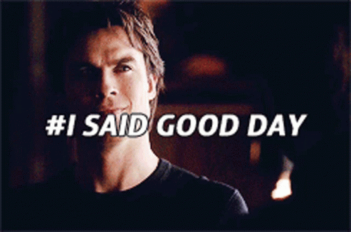 I Said Good Day The Vampire Diaries GIF