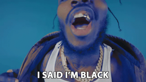I Said I'm Black on Purple Background