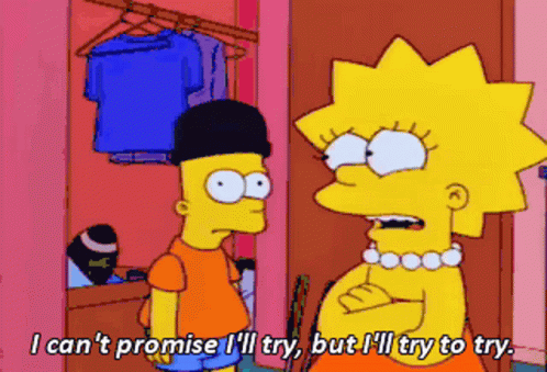 I Try I Cant Promise Bart Simpson GIF