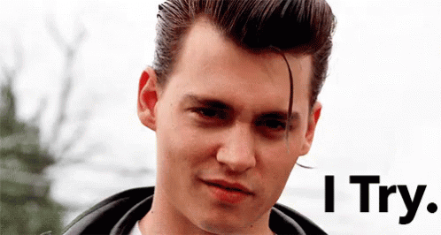 I Try Words Below Man's Face GIF