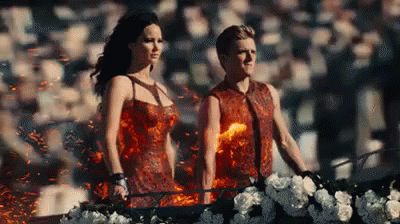 I Volunteer As Tribute Katniss Peeta Catching Fire GIF