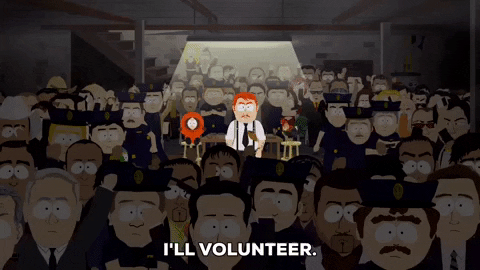 I Volunteer As Tribute South Park GIF